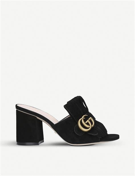 gucci suede mules